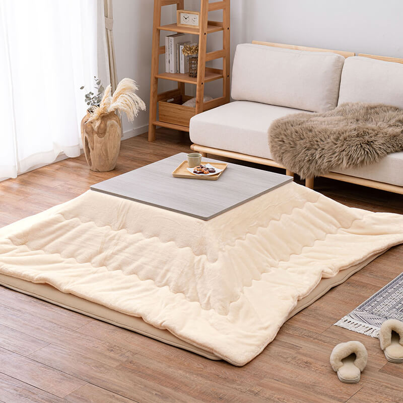 [幅75][単品/セット] 折りたたみ正方形こたつ Cube+Luna/POKA/メレンゲ