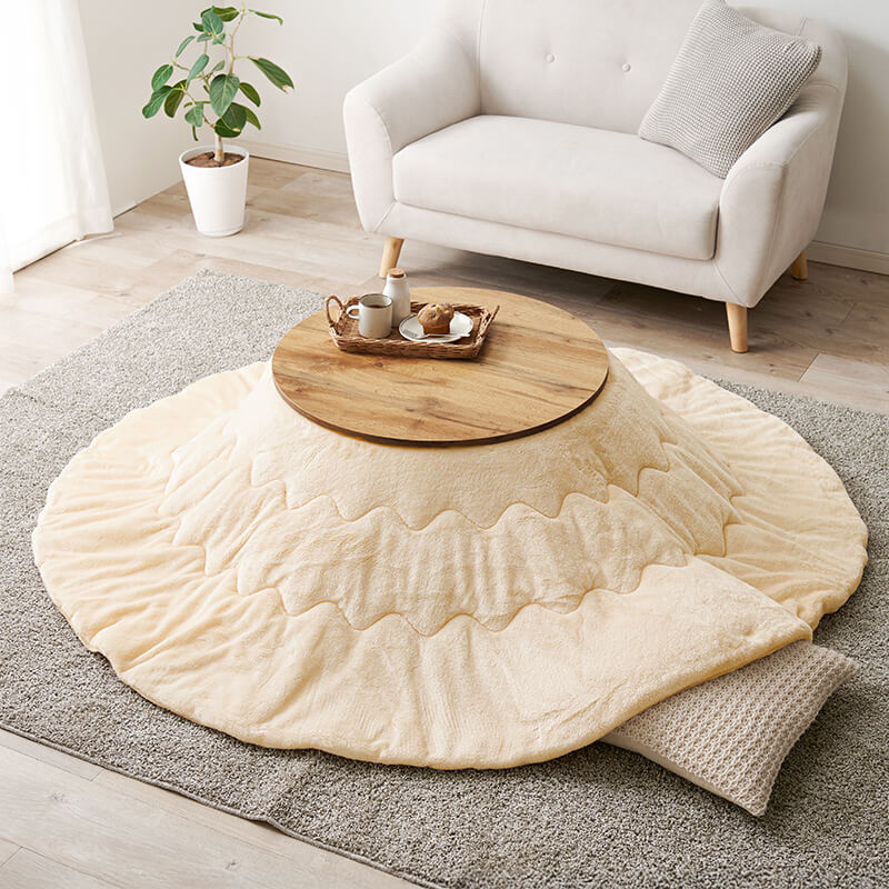 [直径68][単品/セット] 折りたたみ円形こたつ Mone+Luna/moku moku/メレンゲ