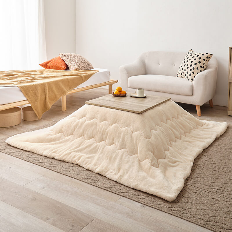 [幅60][単品/セット] 折りたたみ正方形こたつ Cube+Luna/POKA/メレンゲ