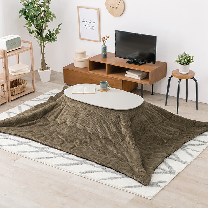 折りたたみ楕円形こたつ [幅90][セット] Ellipse+Bique | おしゃれな