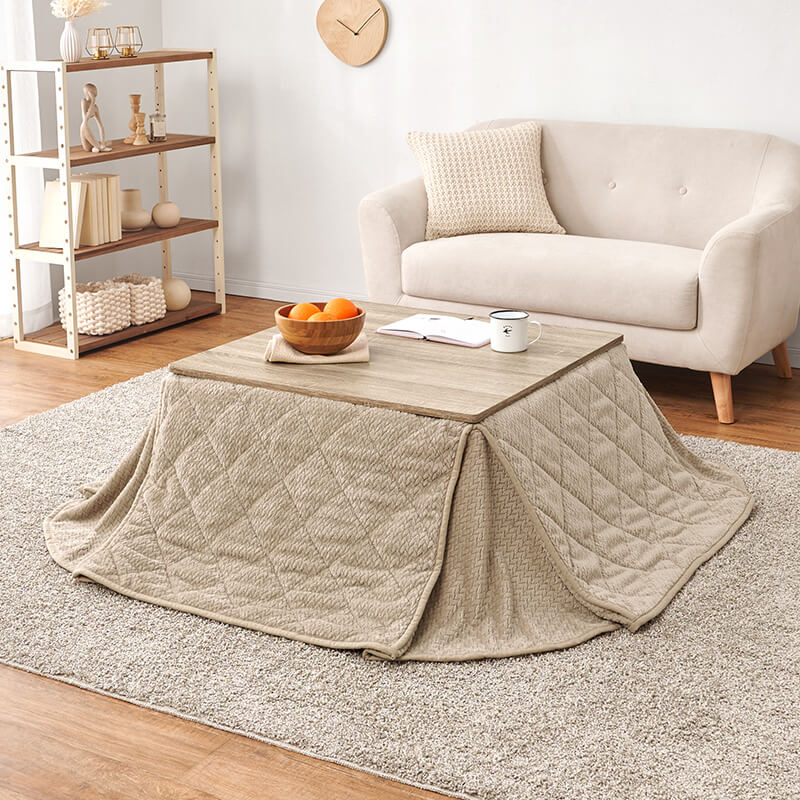 折りたたみ正方形こたつ [幅75][単品/セット] Cube+Luna/POKA/メレンゲ