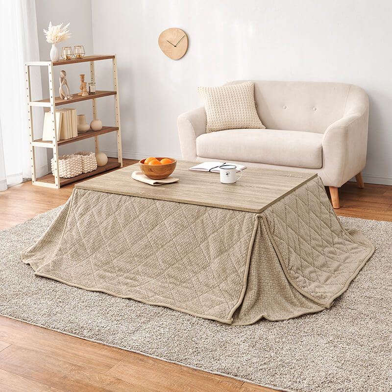 [幅105][単品/セット] 折りたたみ長方形こたつ Cube+Luna/POKA/メレンゲ