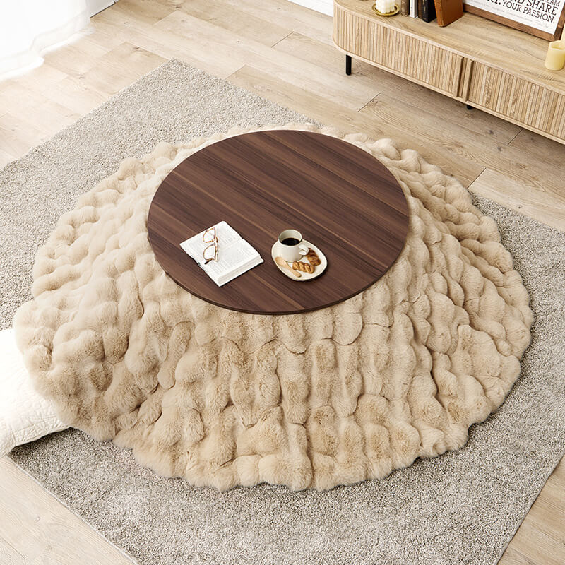 [幅80/105][単品/セット] 楕円形・円形こたつ abel+Luna/moku moku/メレンゲ