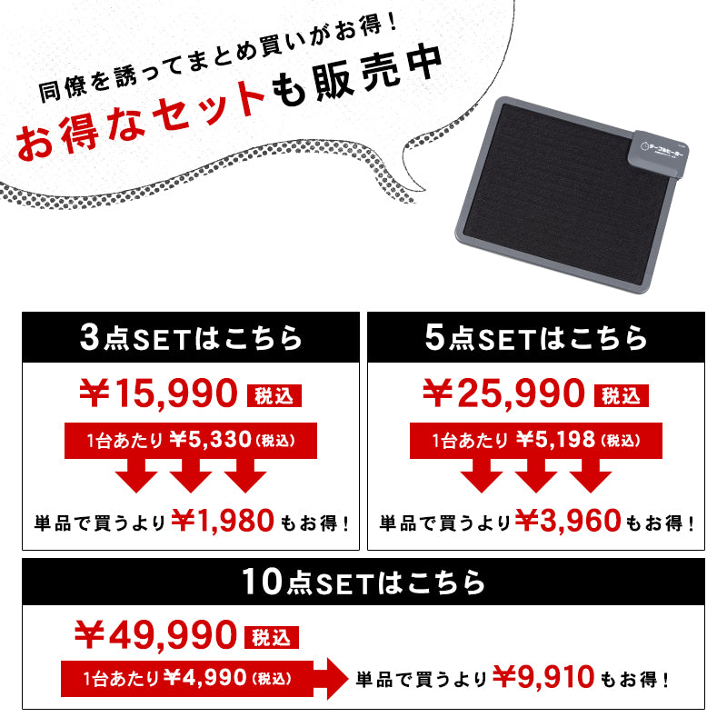 [単品/セット] 薄型デスクヒーター