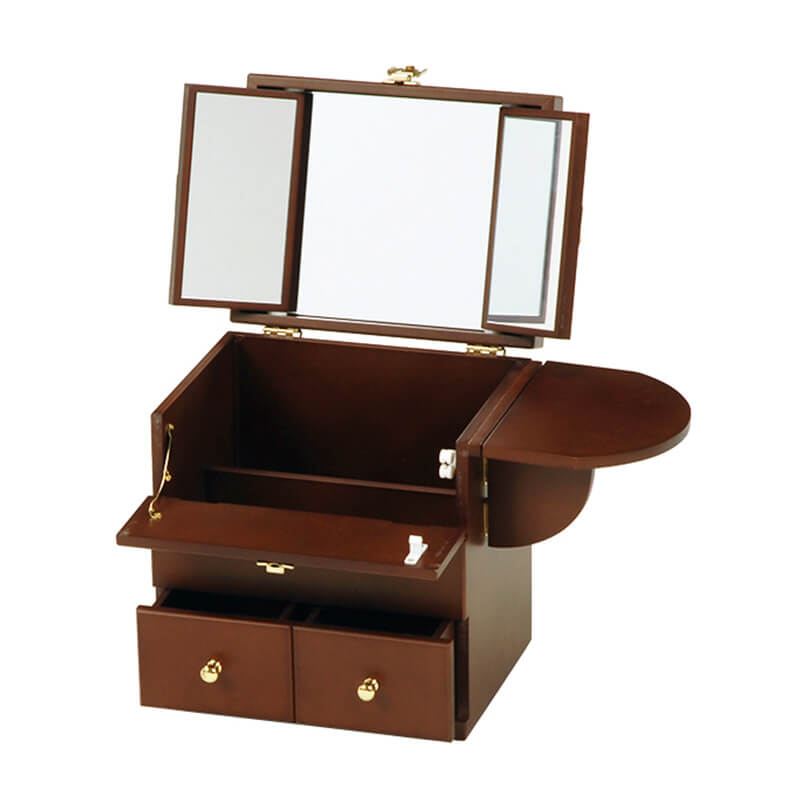 [幅26] コスメボックス 三面鏡付き 完成品