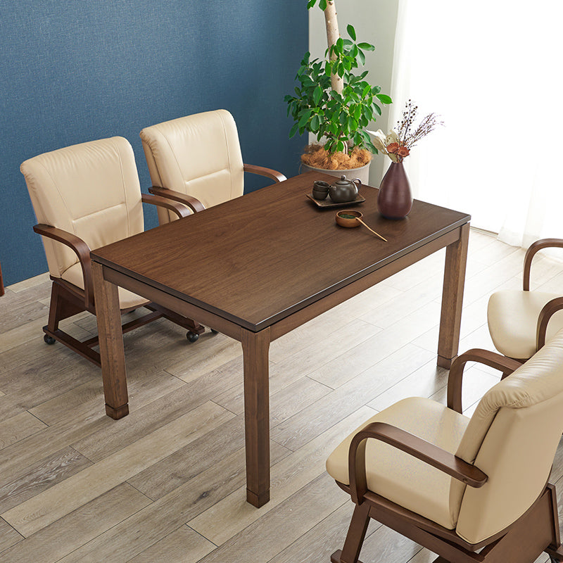 新品　調整棚付　高さ調整　こたつテーブル　ダイニング　120x80cm ブラウン 新品 調整棚付 高さ調整 こたつテーブル ダイニング 120x80cm