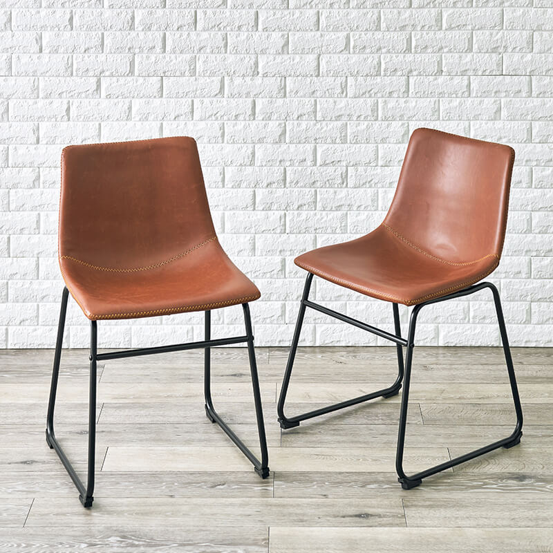 [2脚セット] 本革調チェア Cherish Bタイプ