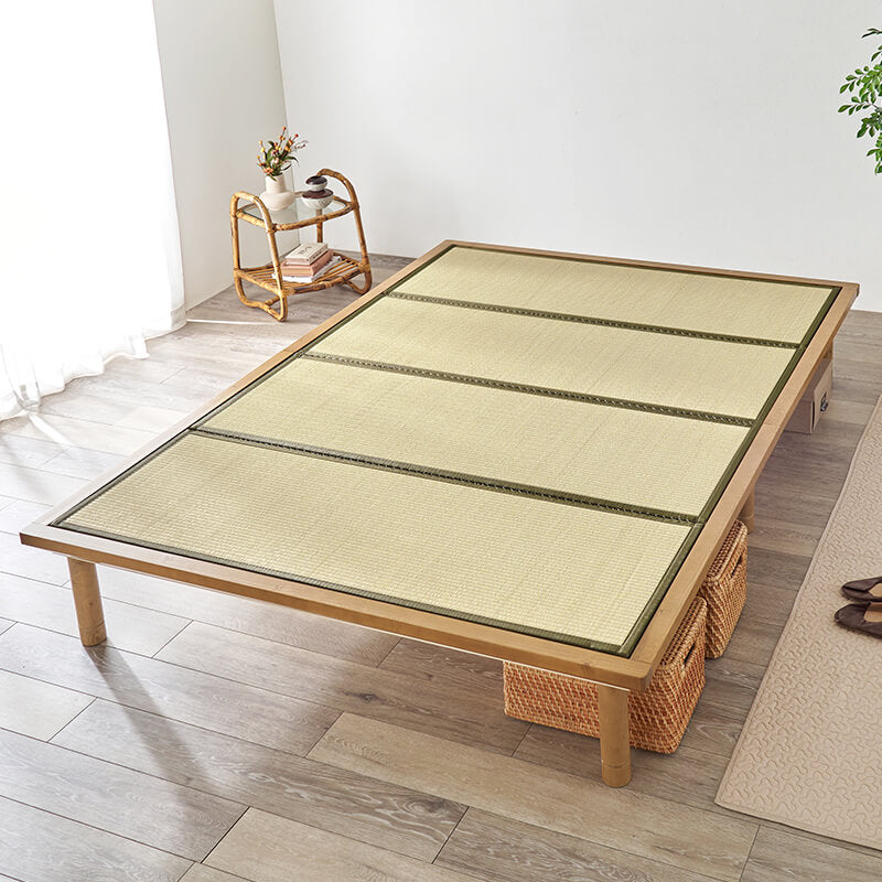 [S/SD/D] 頑丈すのこベッド 畳マットレスセット 高さ調節3段階 敷布団対応