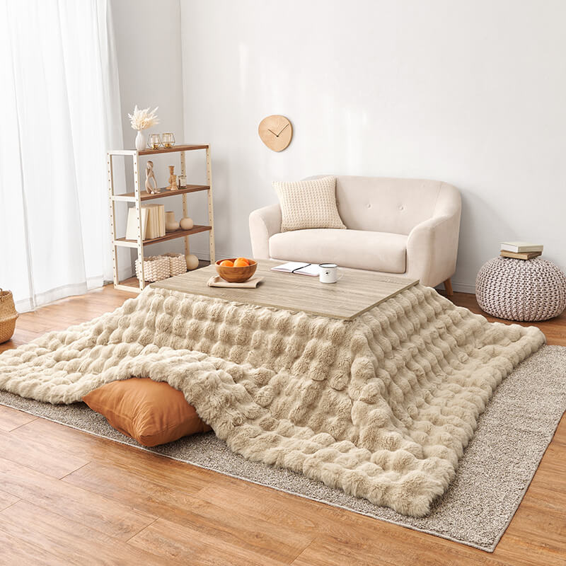 [幅105][単品/セット] 折りたたみ長方形こたつ Cube+Luna/POKA/メレンゲ