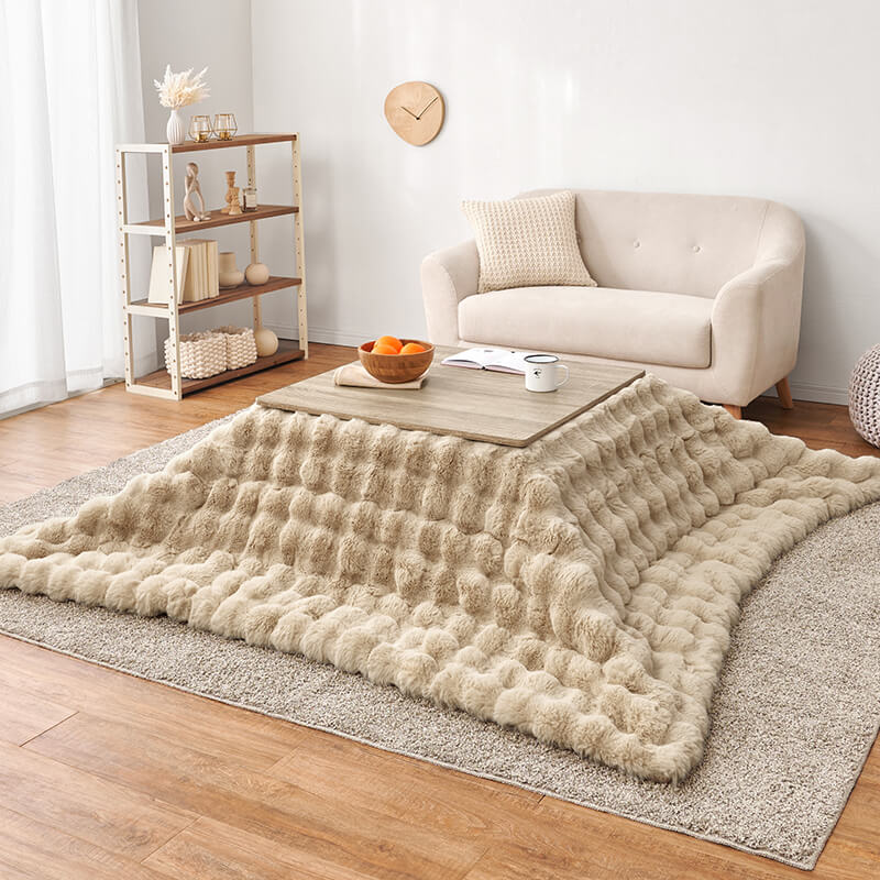 [幅75][単品/セット] 折りたたみ正方形こたつ Cube+Luna/POKA/メレンゲ