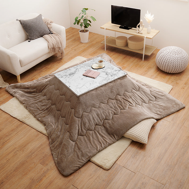 大理石柄こたつ 長方形 [幅75][単品/セット] Arula+Luna/poka/メレンゲ