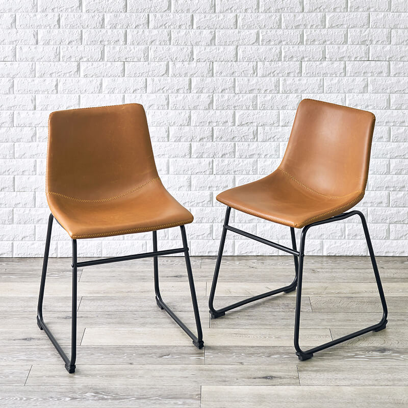 [2脚セット] 本革調チェア Cherish Bタイプ