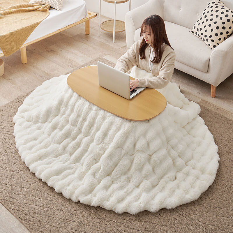 【新色登場】[幅90][単品/セット] 折りたたみ楕円形こたつ Carumina+Luna/moku moku/POKA/メレンゲ