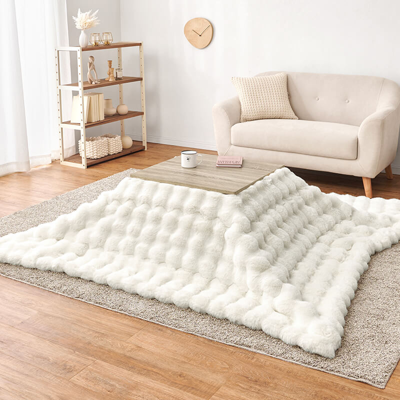 [幅60][単品/セット] 折りたたみ正方形こたつ Cube+Luna/POKA/メレンゲ