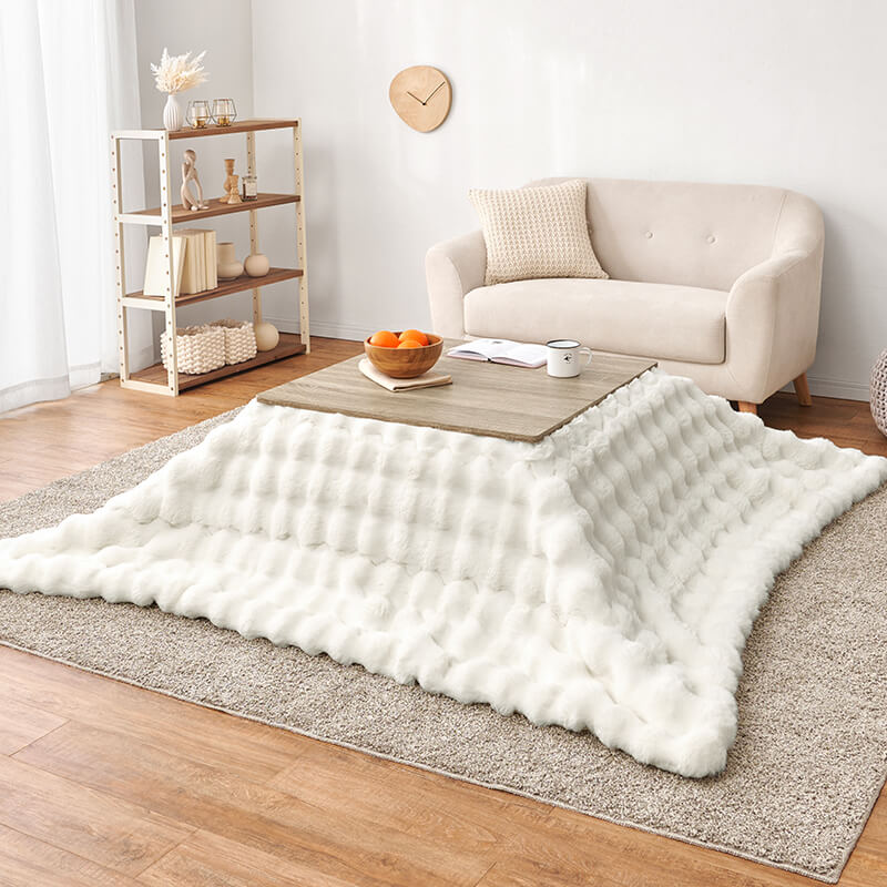 [幅75][単品/セット] 折りたたみ正方形こたつ Cube+Luna/POKA/メレンゲ