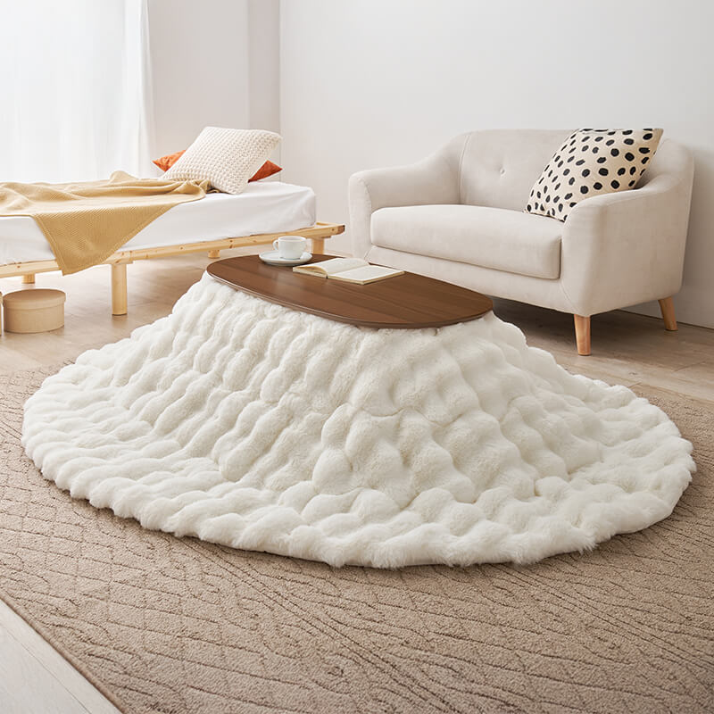 【新色登場】[幅90][単品/セット] 折りたたみ楕円形こたつ Carumina+Luna/moku moku/POKA/メレンゲ