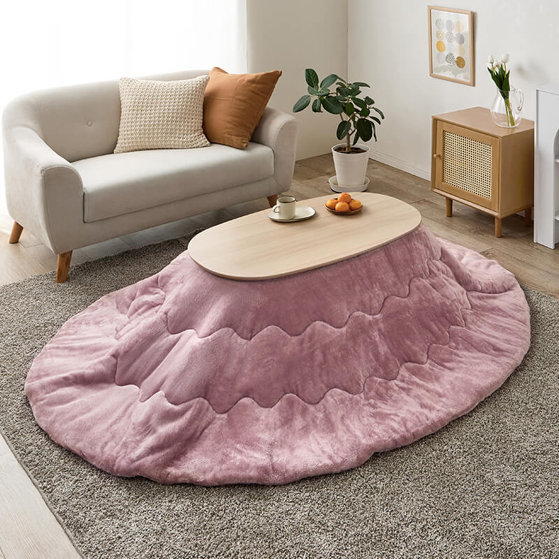 【新色登場】[幅90][単品/セット] 折りたたみ楕円形こたつ Carumina+Luna/moku moku/POKA/メレンゲ