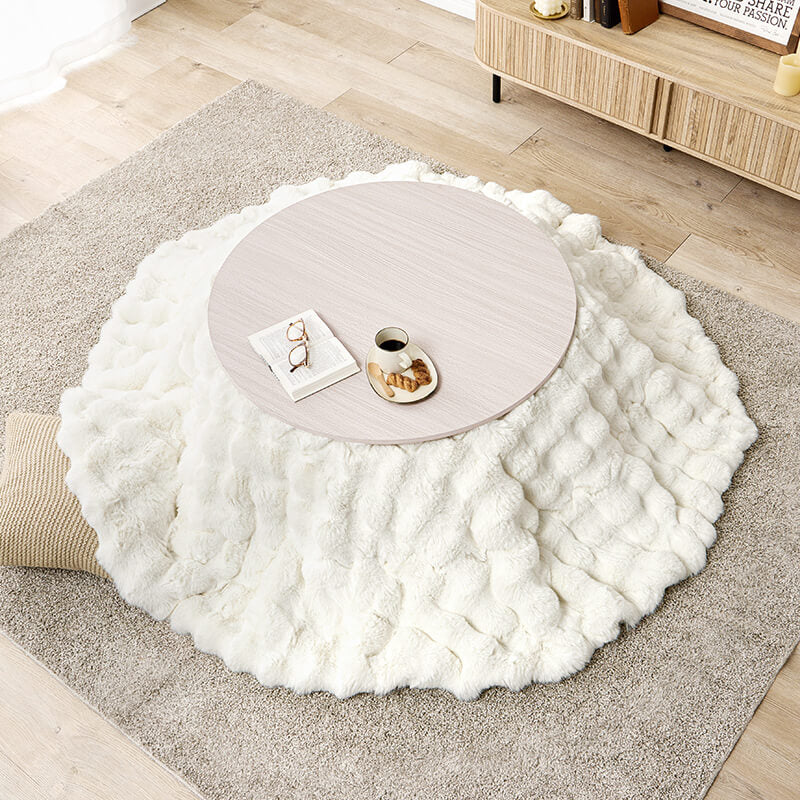 [幅80/105][単品/セット] 楕円形・円形こたつ abel+Luna/moku moku/メレンゲ