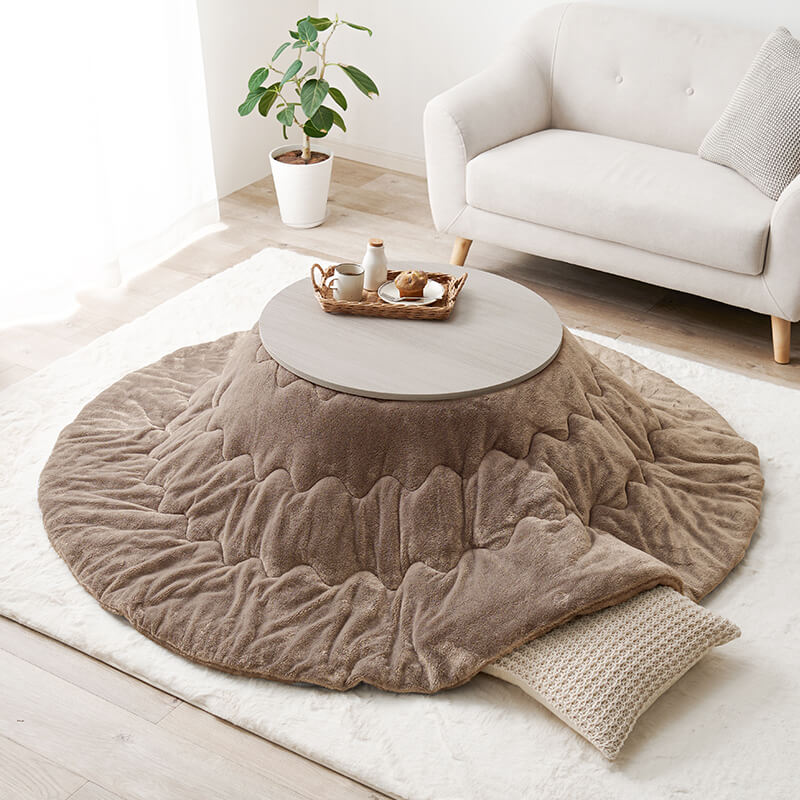 [直径68][単品/セット] 折りたたみ円形こたつ Mone+Luna/moku moku/メレンゲ