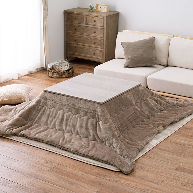 [幅75][単品/セット] 折りたたみ正方形こたつ Cube+Luna/POKA/メレンゲ