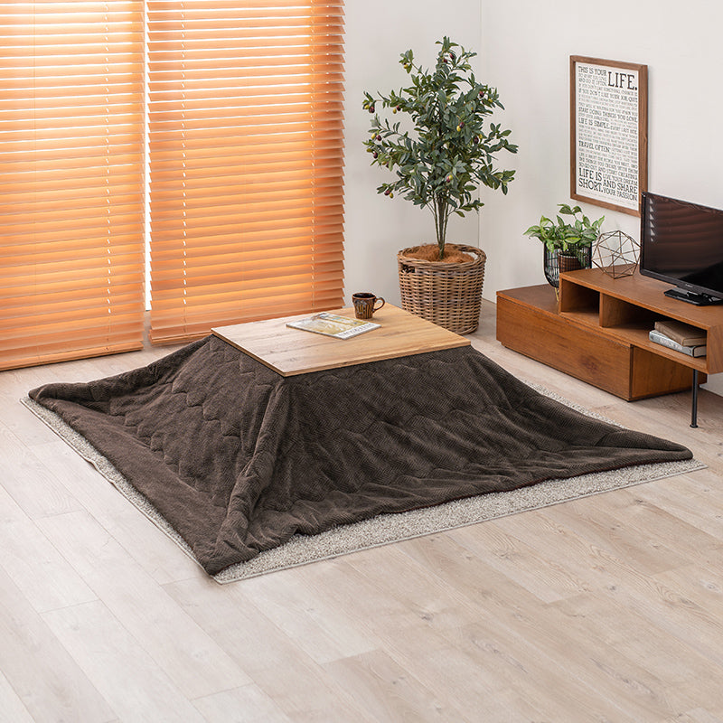 木目調長方形テーブル 木目調長方形こたつ [幅75][単品/セット] Cartes+POKA/メレンゲ/Bique