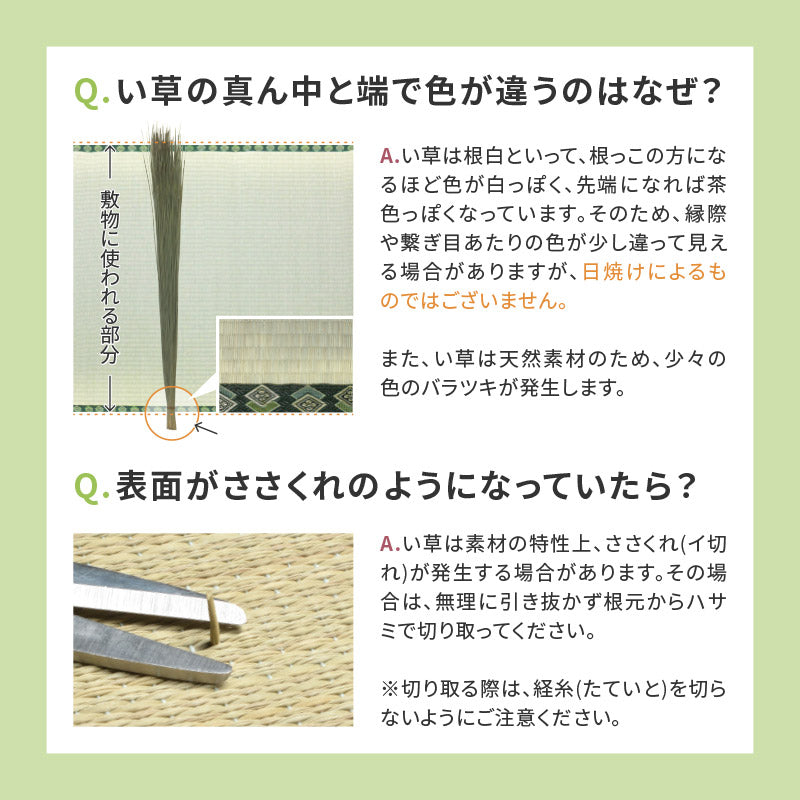 国産 い草ラグ【裏貼り】 約191×191cm【約2.5畳】 本間2帖 滑り 国産 い草ラグ【裏貼り】 約191×191cm【約2.5畳】 本間2帖 滑り