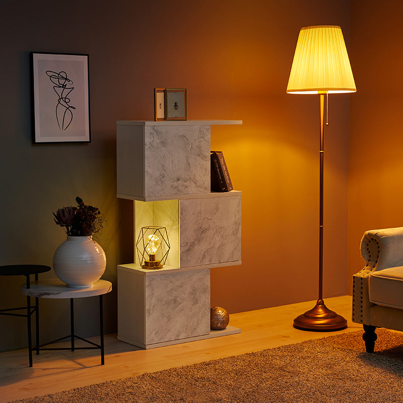 大理石のインテリア 大理石調 扉付きラック [幅56][3/4段] | おしゃれな家具・インテリア