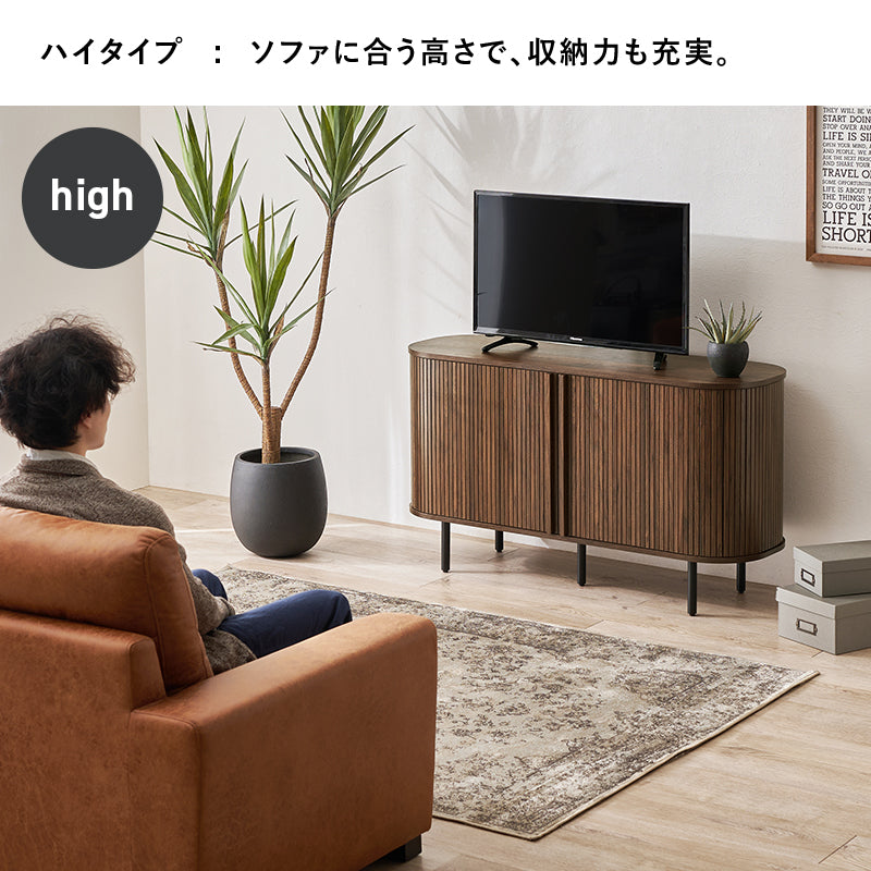【新商品】[幅119/137][高さ38.5/67] タンブール扉テレビボード