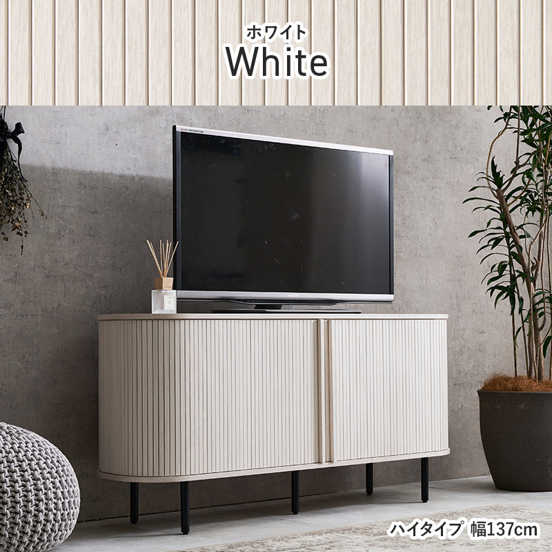 【新商品】[幅119/137][高さ38.5/67] タンブール扉テレビボード Luova