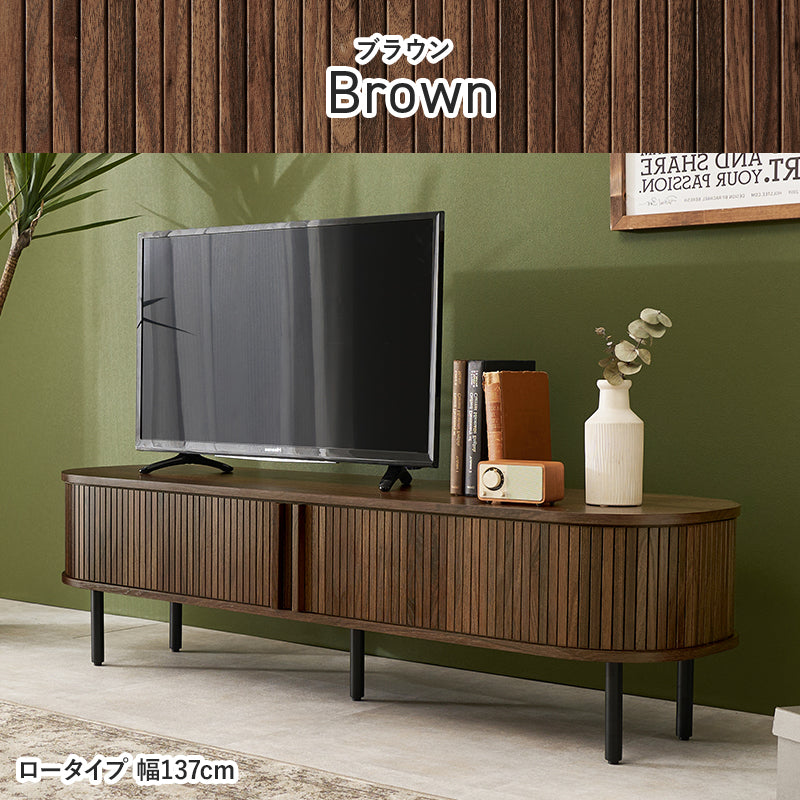 【新商品】[幅119/137][高さ38.5/67] タンブール扉テレビボード Luova