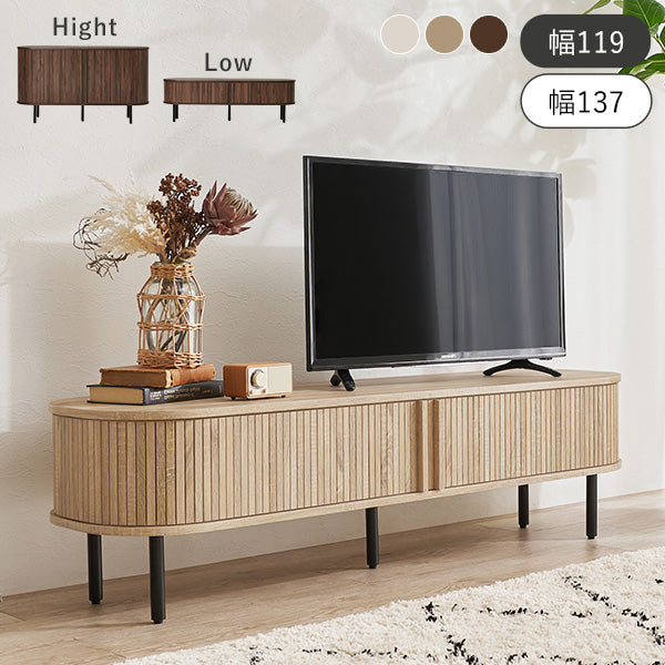 【新商品】[幅119/137][高さ38.5/67] タンブール扉テレビボード