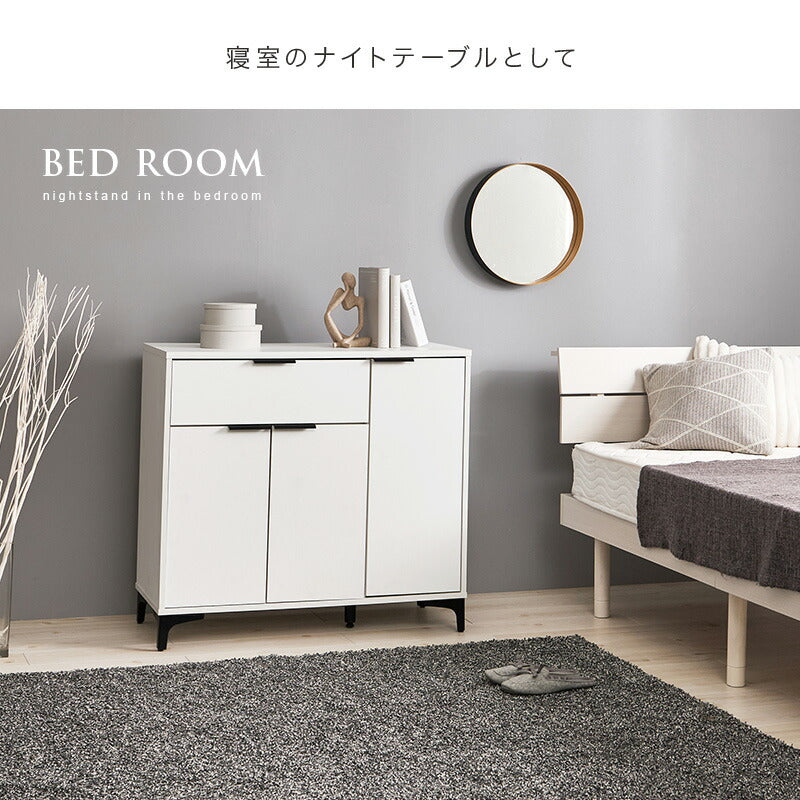 木目調 引き出し付きキャビネット 木目調キャビネット 引き出し＆扉収納タイプ [幅90/120] NOAN