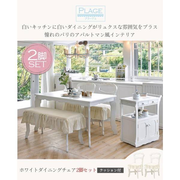 ダイニングチェアクッション付き [2脚セット] PLAGE