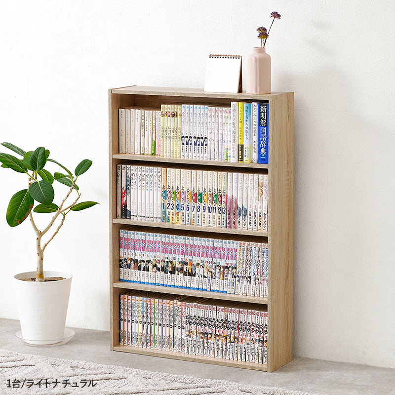 【新色登場】[幅60][1台/2台] スリム大容量本棚