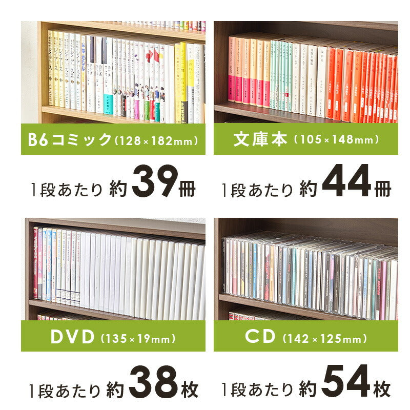 【新商品】[幅60][1台/2台] スリム大容量本棚
