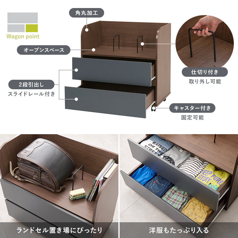 [2タイプ] システムベッド3点SET ベッド・デスク・ワゴン Favori