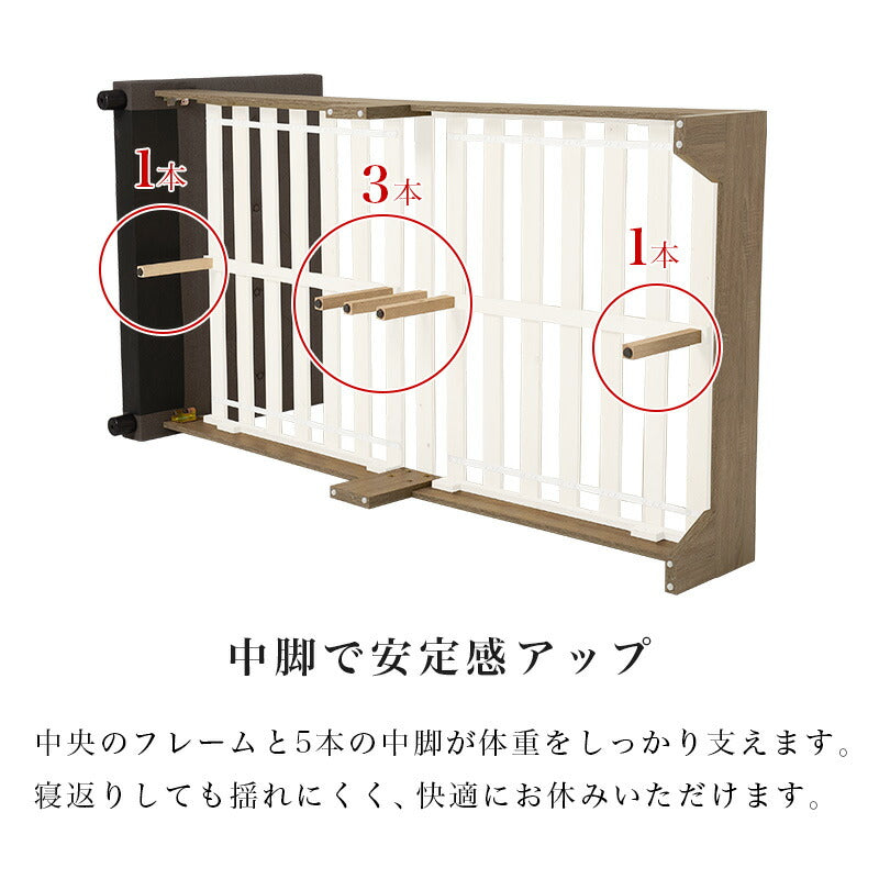 ※ ファブリックシングルベッド フレームのみ アイボリー [8260] ポイント5倍！】布張り ベッド シングル ベッドフレームのみ