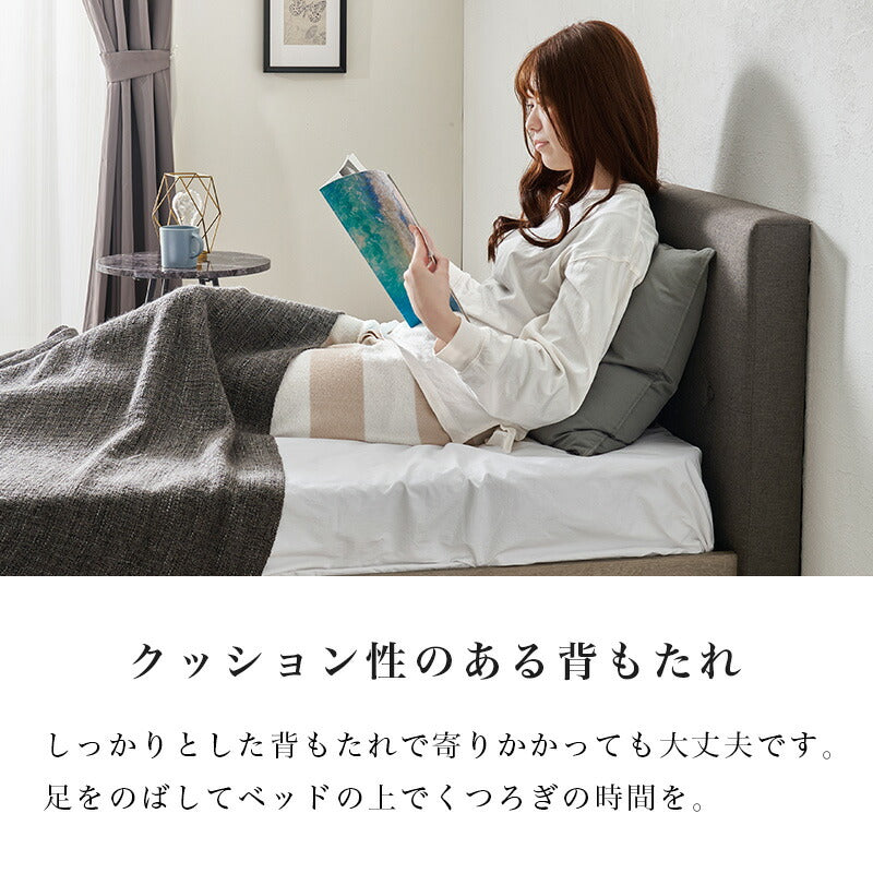 ベッド　ファブリック製　柔らかい　高級品　ベージュ ベッドファブリック製柔らかい高級品ベージュ