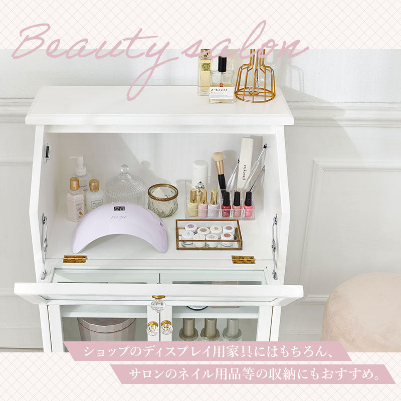 [幅60][2タイプ] ディスプレイキャビネット 半完成品 Clair