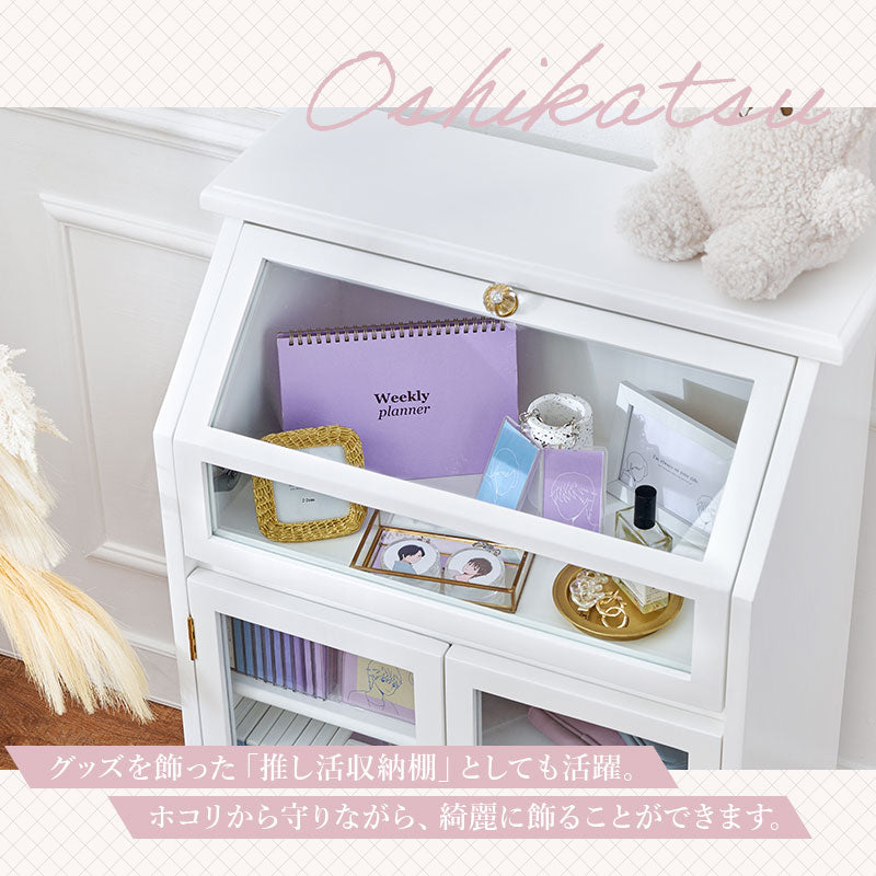 [幅60][2タイプ] ディスプレイキャビネット 半完成品 Clair