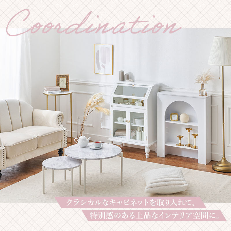 [幅60][2タイプ] ディスプレイキャビネット 半完成品 Clair