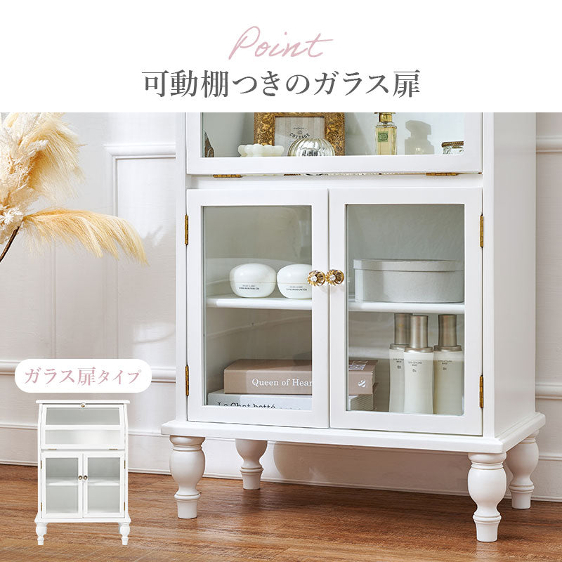 [幅60][2タイプ] ディスプレイキャビネット 半完成品 Clair