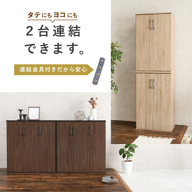 [幅60/89][単品/2点セット] シューズラック フラット扉タイプ