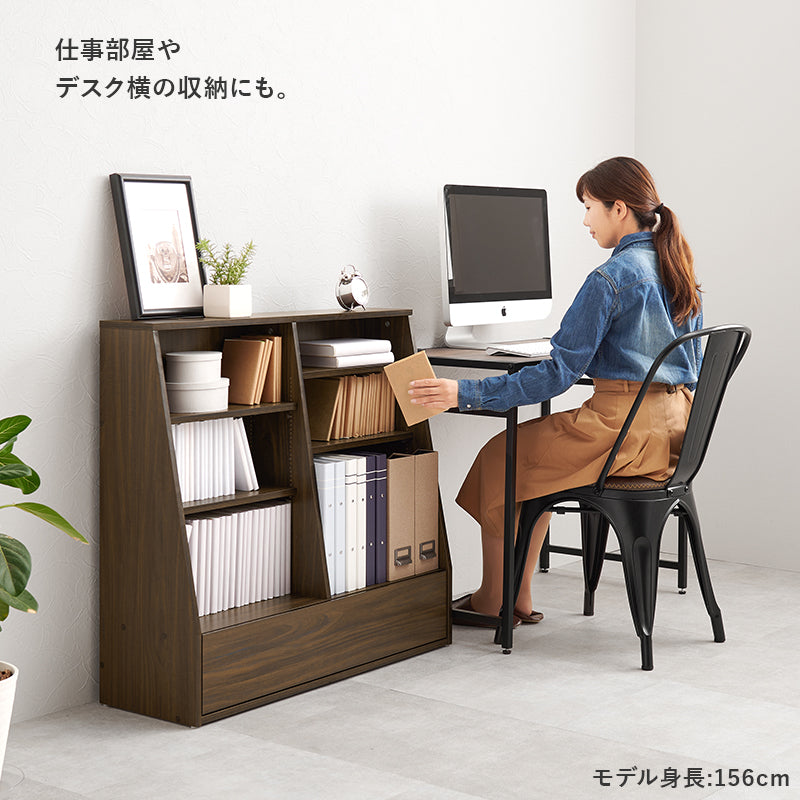 1cm刻みで調節できる本棚 ロータイプ [幅60/90] MORU | おしゃれな家具