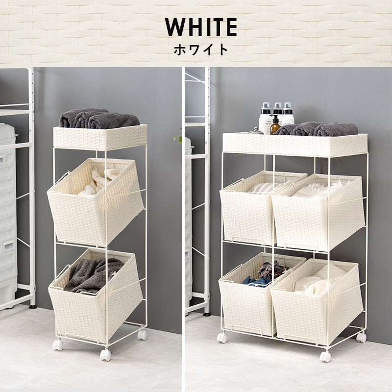 バスケットラック スクエア型 斜めタイプ [バスケット2/4個] SMOOTH