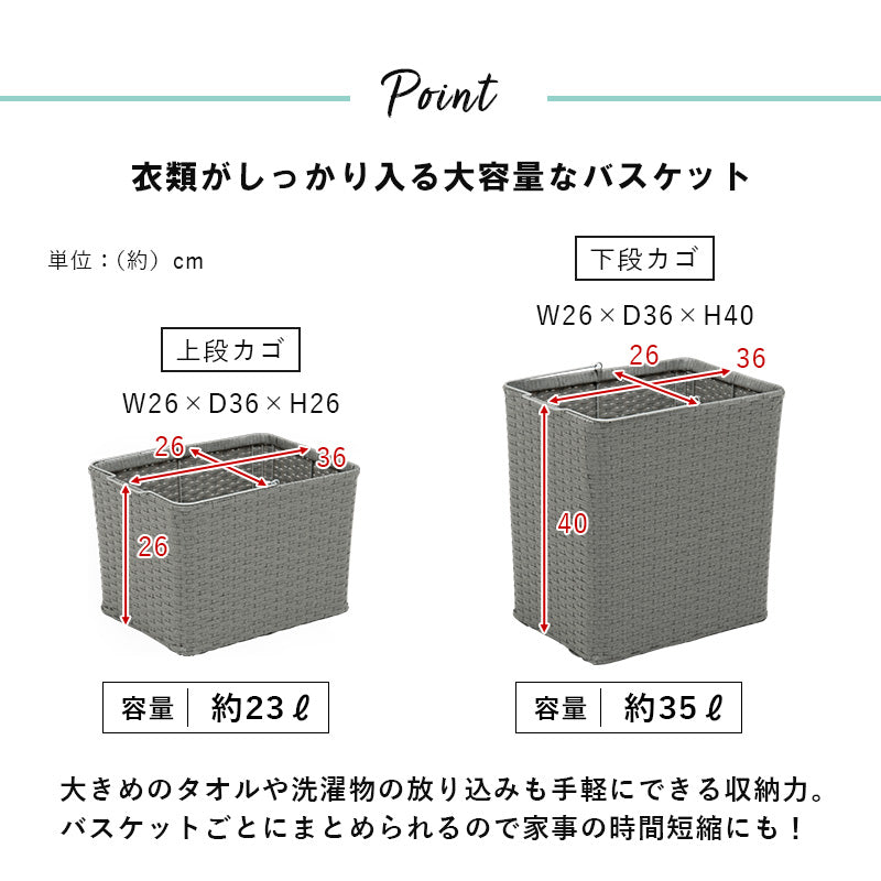 [バスケット2/4個] バスケットラック スクエア型 斜めタイプ SMOOTH
