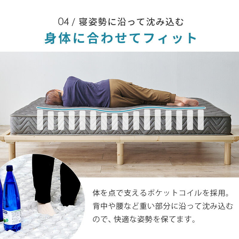 【新商品】[S/SD/D] 3Dメッシュ生地ポケットコイルマットレス Suu…