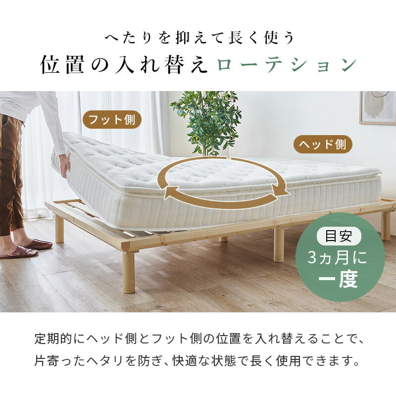 【新商品】[S/SD/D] 竹繊維混紡ポケットコイルマットレス 竹のちから