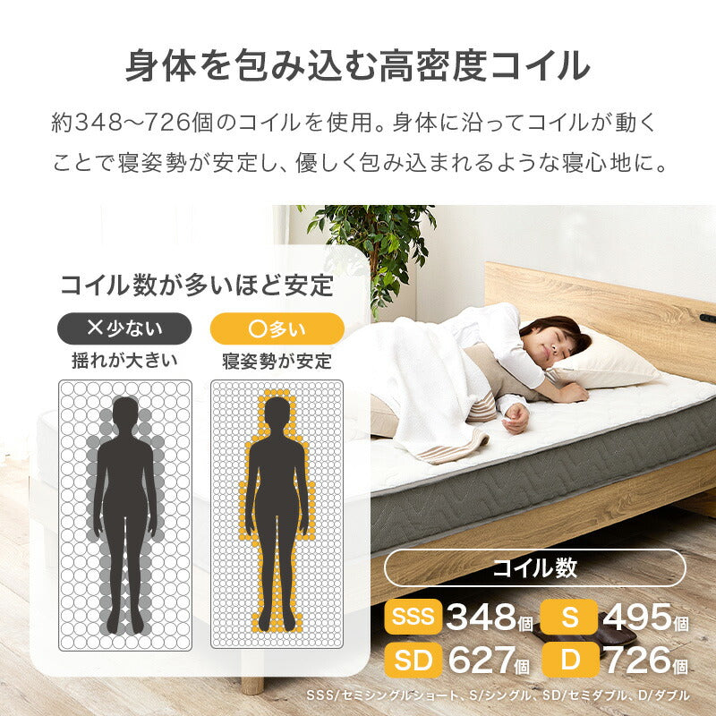 ポケットコイルマットレス [SSS/S/SD/D] | おしゃれな家具