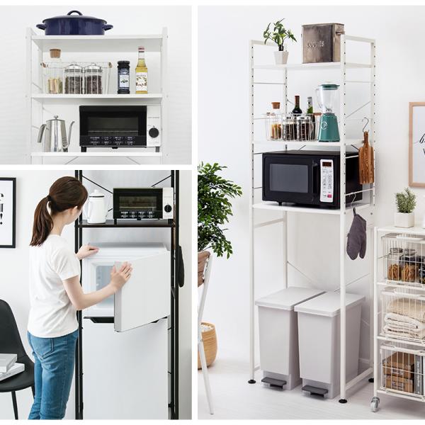 シンプルな冷蔵庫ラック MONOCHRO [幅62.5] | おしゃれな家具